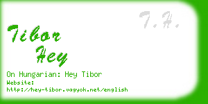 tibor hey business card